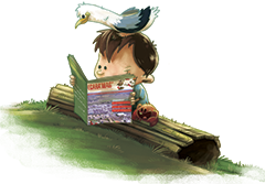 Ulysse en pleine lecture © Studio Piou Piou